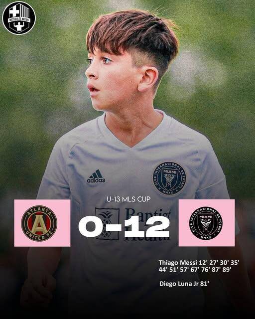  假新聞！梅西兒子U13比賽單場1人轟11球，多家媒體報(bào)道后刪除新聞