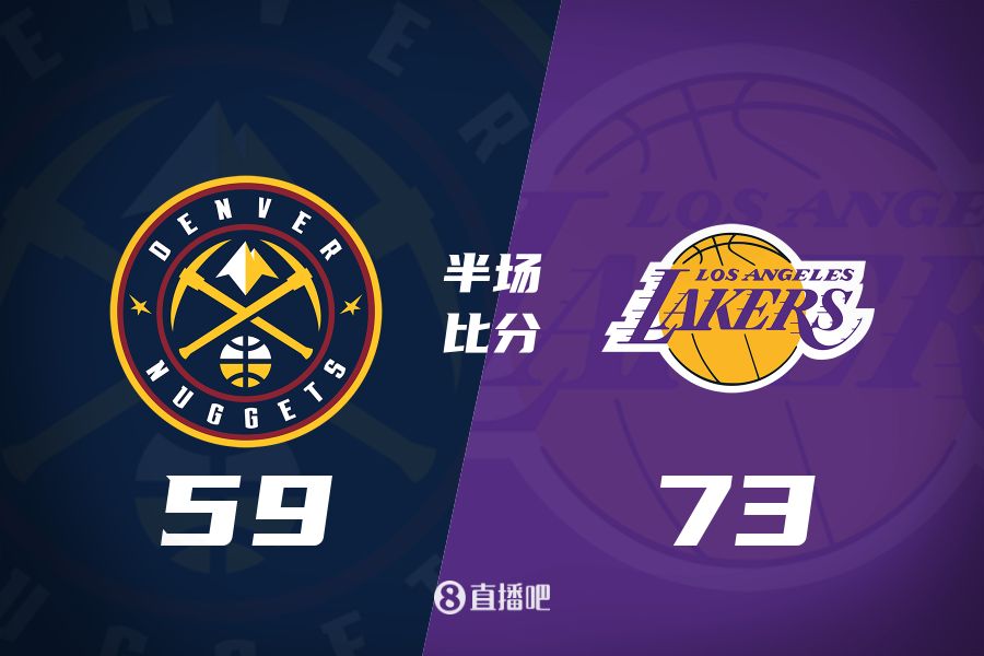  水銀瀉地的進攻火力次節(jié)暫緩！東契奇25分 湖人半場領(lǐng)先掘金14分