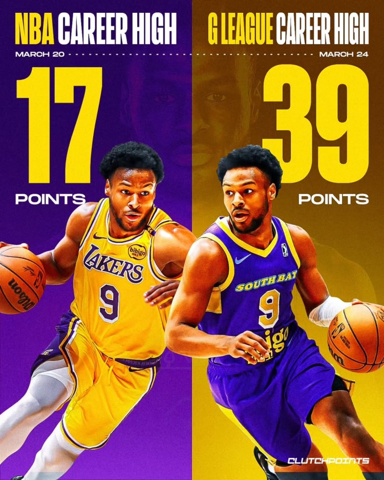  在進(jìn)步！布朗尼一周內(nèi)先后創(chuàng)下個(gè)人NBA和G聯(lián)盟單場(chǎng)得分新紀(jì)錄
