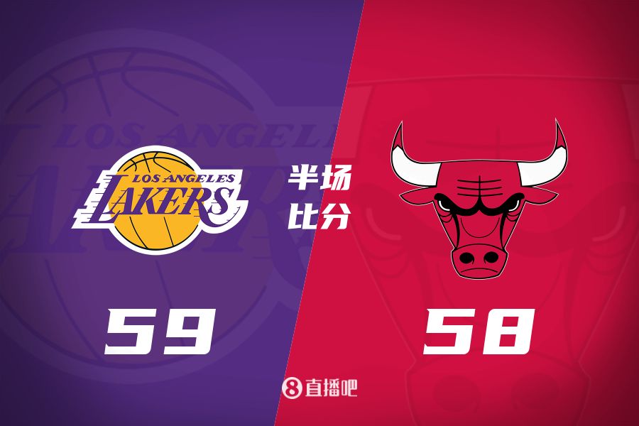  文森特壓哨三分&詹姆斯10+5+7！湖人半場(chǎng)反超公牛1分