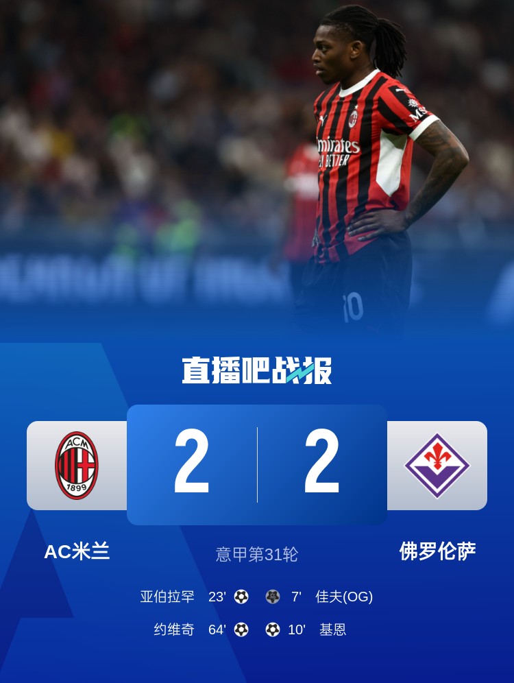  孔塞桑上任后米蘭有13場比賽先丟球落后，最終戰(zhàn)績?yōu)?勝1平6負